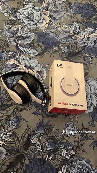 bluetooth qulaq: P47 5.0+EDR simsiz qulaqlıq. Qulaqlıq over-ear tipli dizayna — 2