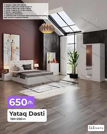 Ev və bağ: Yataq Dəsti – 160×200 sm Variant 1 – 750₼: - İki ədəd tək nəfərlik — 1