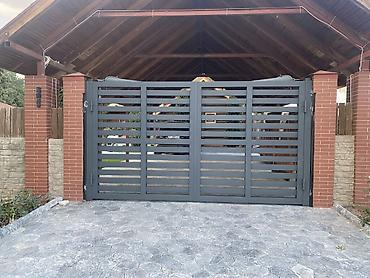 Откатные ворота: Откатные ворота из сэндвич‑панелей с автоматикой - Полотно — 68