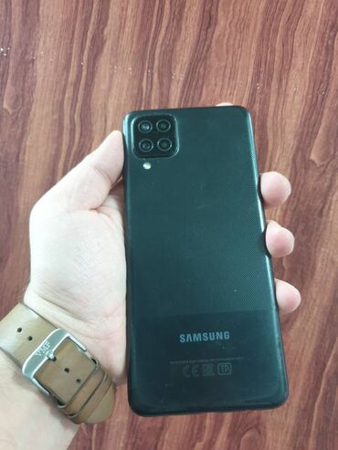 аккумулятор для телефона fly bl: Samsung Galaxy A12, 64 ГБ, цвет - Черный, Гарантия, Отпечаток пальца, Две SIM карты