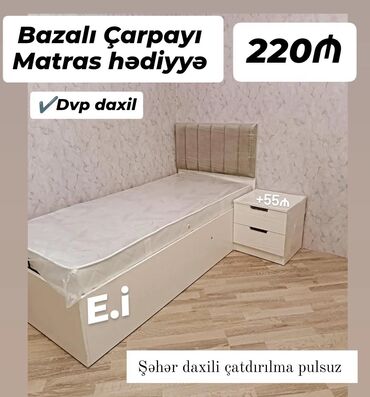 Masa və oturacaq dəstləri: Bazalı çarpayı 
Matras hədiyyə