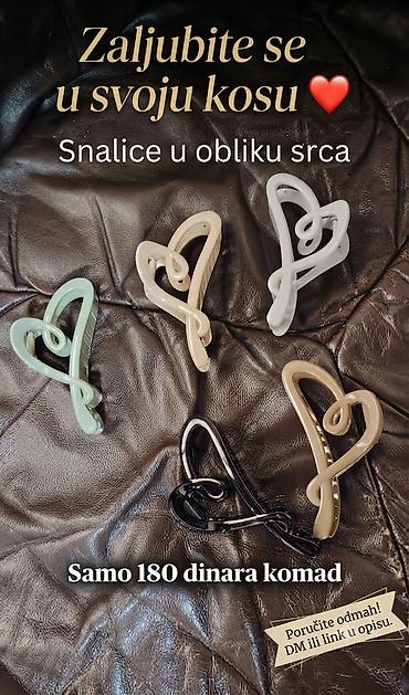 Šnale za kosu u obliku srca - Dizajn: elegantan srcoliki oblik sa