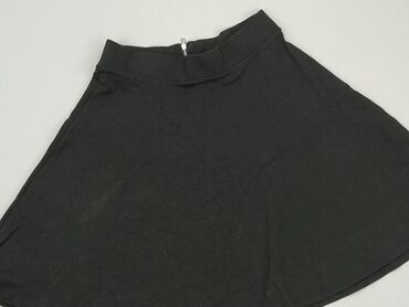 czarne trapezowe spódnice midi: Spódnica, H&M, S, stan - Dobry