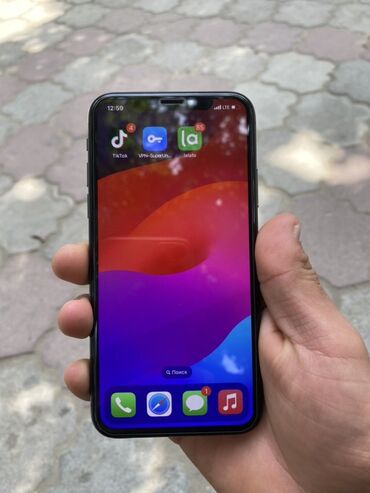 телефоны цум бишкек: IPhone Xs, Б/у, 64 ГБ, Черный, Чехол, 75 %