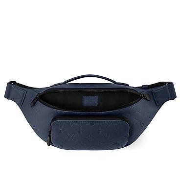 витон: Поясная сумка Louis Vuitton (модель типа Bumbag) в темно‑синем цвете — 2