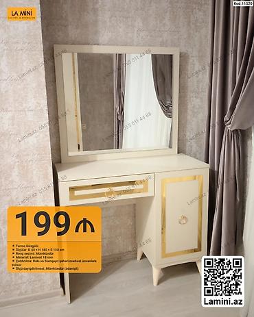 Komodlar: LA MINI mebel məhsulları 1) Komod - Ölçülər: D 40 × H 100 × E 160 sm — 2