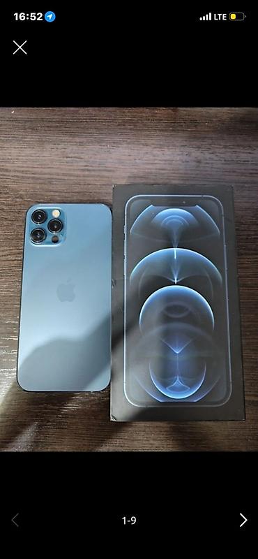 Apple iPhone: IPhone 12 Pro, Б/у, 256 ГБ, Pacific Blue, Коробка, 76 % — 1
