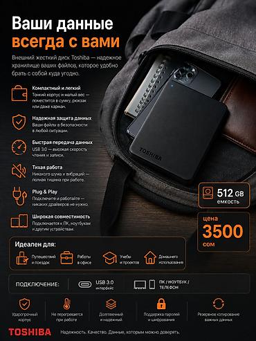 nano 4gb: Накопитель для ПК, Новый, Toshiba, HDD, 512 ГБ, Для ПК — 4