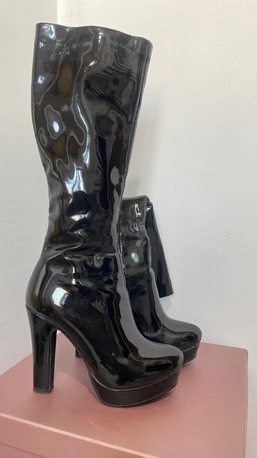 обувь для садика: Сапоги, 35, цвет - Черный