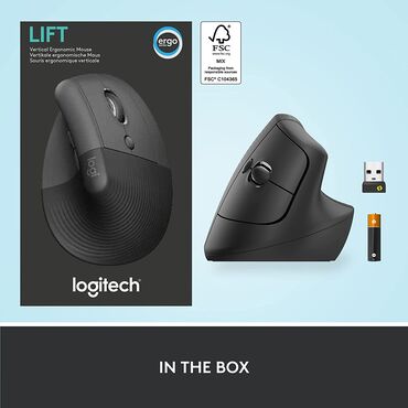 компьютерные мыши port designs: Беспроводная вертикальная мышь Logitech Lift, graphite