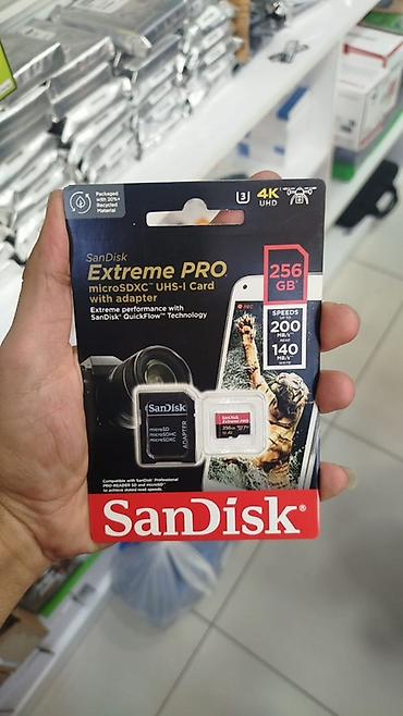 saz data kart: SanDisk Extreme PRO microSDXC UHS-I yaddaş kartı + adapter - Tutum — 1