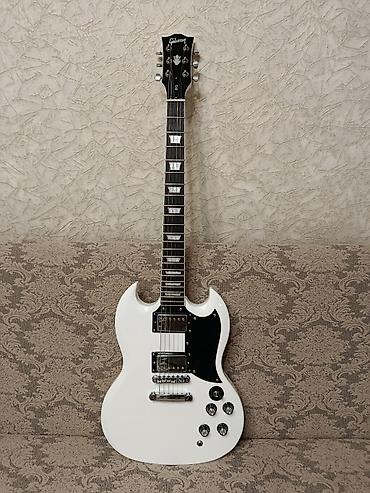 tech deck: Электрогитара gibson sg в белом цвете.Гитара полностью отстроенна — 1