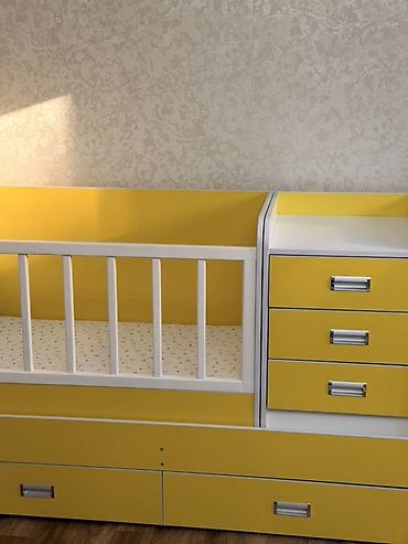 bunk bed: Детская кровать трансформер, Б/у, цвет - Желтый — 3