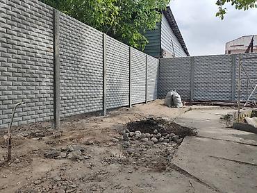 Бетонные еврозаборы: Евро забор чыгарабыз жана алпарып орнотуп беребиз гарантя 10жыл шар — 15