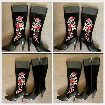 сапоги югославия: Обувь сапоги с вышивкой на натуральном меху, размер 37, б/у