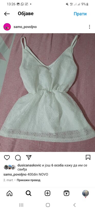 zenske bluze kratkih rukava: 9Fashion Woman, S (EU 36), M (EU 38), L (EU 40), Cotton, color - White