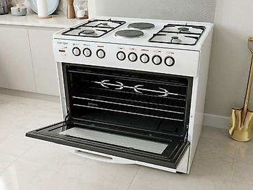 11 pro dubay: Super Xper kombi plitə – qaz + elektrik - Üst panel: 4 qaz ocağı + 2 — 2