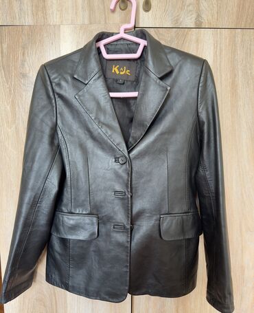 кожанный пиджак мужской: Пиджак, Классическая модель, Натуральная кожа, Италия, L (EU 40)