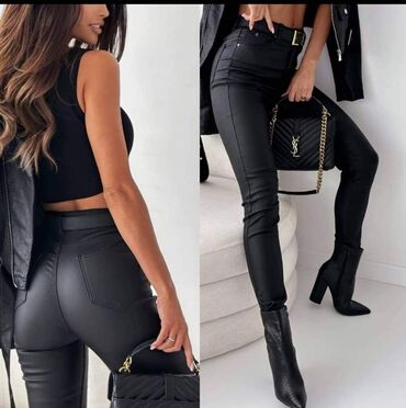 Pantalone: ⬆️⬆️⬆️ pantlone od eko koze sa elastinom za vitkiji i puniji stas u — 15