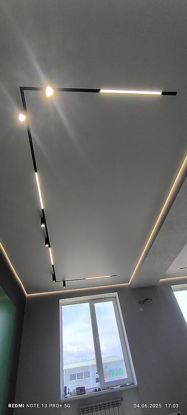 Трековые светильники и споты: Линейная магнитная трековая система освещения - Черный встраиваемый — 4