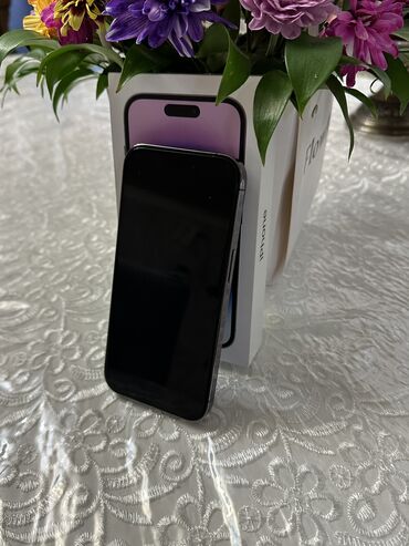 iphone 14 pro qiymət: IPhone 14 Pro, 256 GB, Deep Purple, Barmaq izi, Simsiz şarj, Face ID