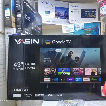 Морозильники: Телевизор Ясин 43G11 Андроид гарантия 3 года, доставка установка