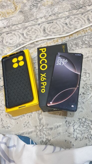телефон режим 6: Poco X6 Pro 5G, Колдонулган, 256 ГБ, түсү - Кара, 2 SIM