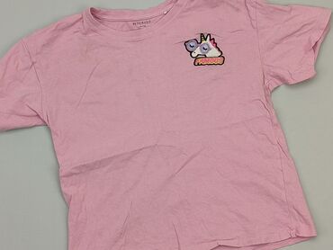 rozowa koszulka: Koszulka, Reserved, 11 lat, 140-146 cm, stan - Dobry