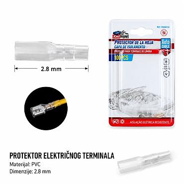 KMT Bela zaštitna navlaka za nožasti konektor 2.8 mm – 10 kom -