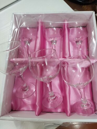 стаканы пластик: Бокалы для вина, новый 6 шт, высота 13 см
