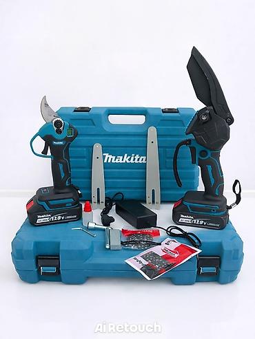 Makita akkumulyatorlu bağ qayçıları və bağ mişarı dəsti Məhsulun