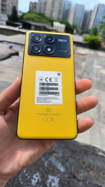 telf: Poco X6 Pro 5G, 512 GB, rəng - Sarı, Zəmanət, Sensor, Barmaq izi