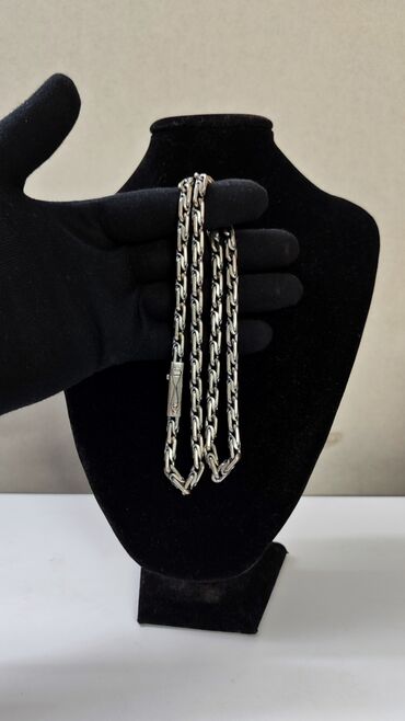 залез под одеяло к спящей: Цепь "Московский Бит" Серебро 925°проба Ручная работа Замок-Коробка