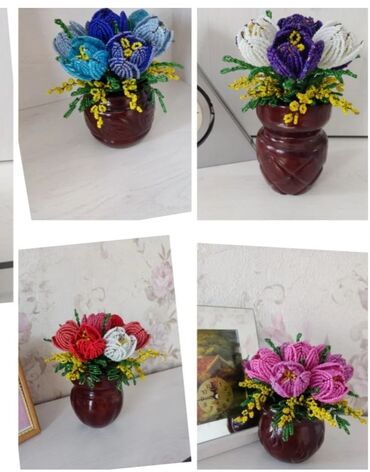 комнатные цветы кант: Подарочные цветочные композиции . Цветы из бисера полностью ручная