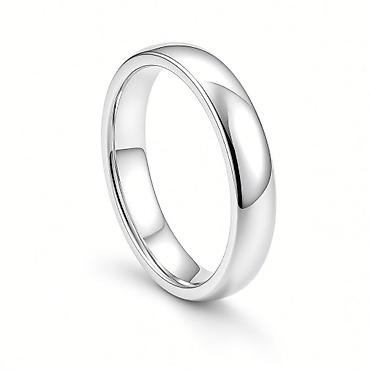 white: Обручальное кольцо из серебра 925 Ultra White 4 мм - Артикул: 12534 - — 1