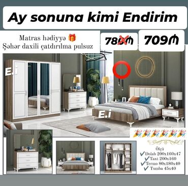 *Yataq dəsti "Yeni " 709 AZN 💥* ✔️Rəng seçimi var ✔️ *Şəhər daxili