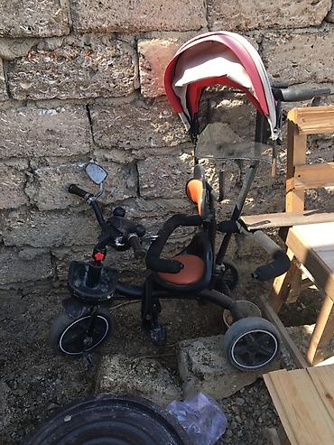 teker velosiped: Uşaq üçtəkərli velosiped – valideyn idarəetməli model - Rəng: qara — 1