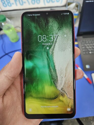 Samsung Galaxy A10, 4 GB, rəng - Qırmızı, Düyməli, Barmaq izi, Face ID