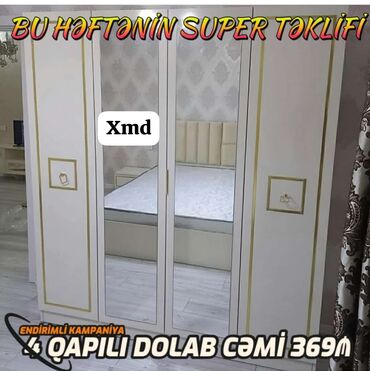 3 qapili dolablar: Yeni, 3 qapılı, Açılan, Düz dolab