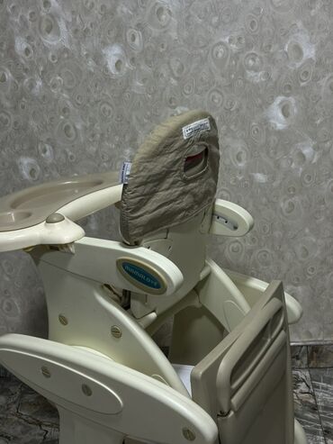 Yemək masaları, oturacaqları: MAMALOVE uşaq yemək stulu - Rəng: bej/krem - Yumşaq arxa hissə və — 9