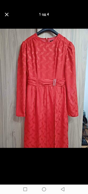 svecane haljine za trudnice beograd: Key M (EU 38), color - Red, Cocktail, Long sleeves