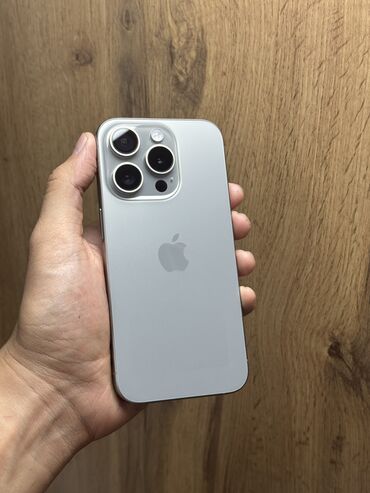 бишкек купить айфон: IPhone 15 Pro, Колдонулган, 256 ГБ, Natural Titanium, Коргоочу айнек, Каптама, Бөлүп төлөө менен, 87 %