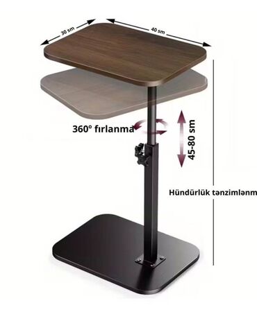 Masalar: Jurnal masası, Yeni, Transformer, MDF, Dördbucaq masa — 10
