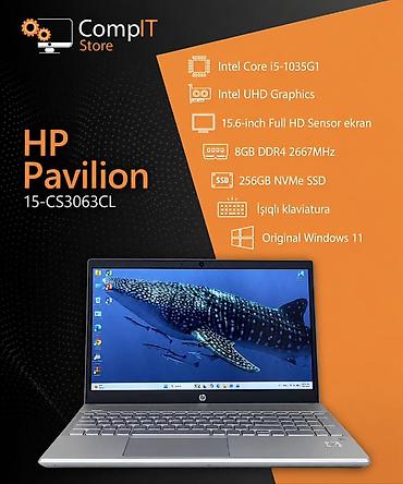 ipad pro 11: İşlənmiş HP Pavilion, 15.6 ", Intel Core i5, 256 GB, Ünvandan götürmə, Pulsuz çatdırılma — 1