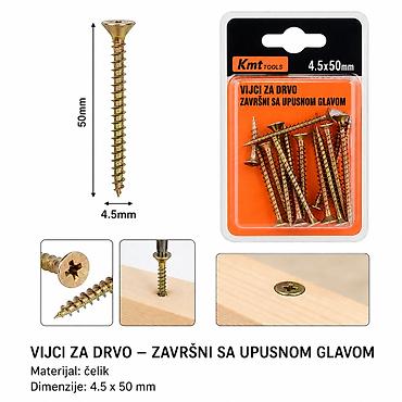 KMT Ekseri za lesonit pocinkovani u boji 9368300 Opis: - Ekseri za