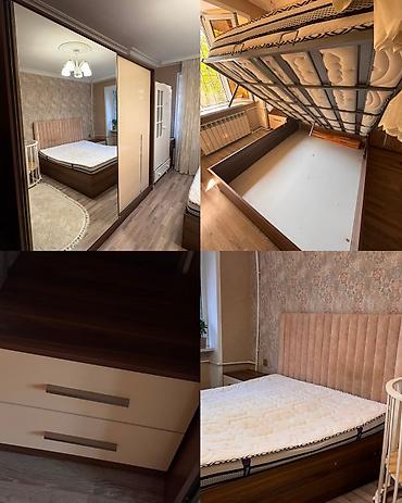 parket topdan satis: Yataq dəsti satılır 450₼. Ortopedik matrası və bazası var. Termosu — 1