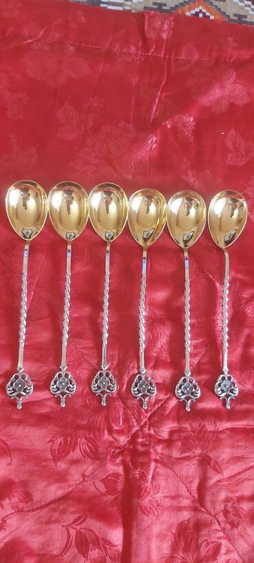 tek qaş: 6-eded Gümüş (875 Prob) Karona Mürebbe Qasıqları