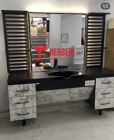 mini led: Bərbər mebeli və iş masaları – salonlar üçün funksional və estetik — 3