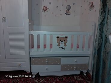 детские кроватки с комодом: Oğlan və qız üçün, Dördbucaq, Beşik, Dəst ilə, Matras ilə