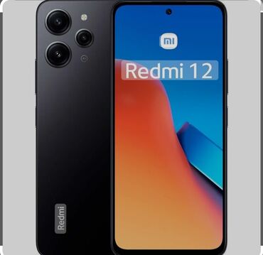 корпус на телефон: Xiaomi, Redmi 12, Б/у, 256 ГБ, цвет - Черный, 2 SIM